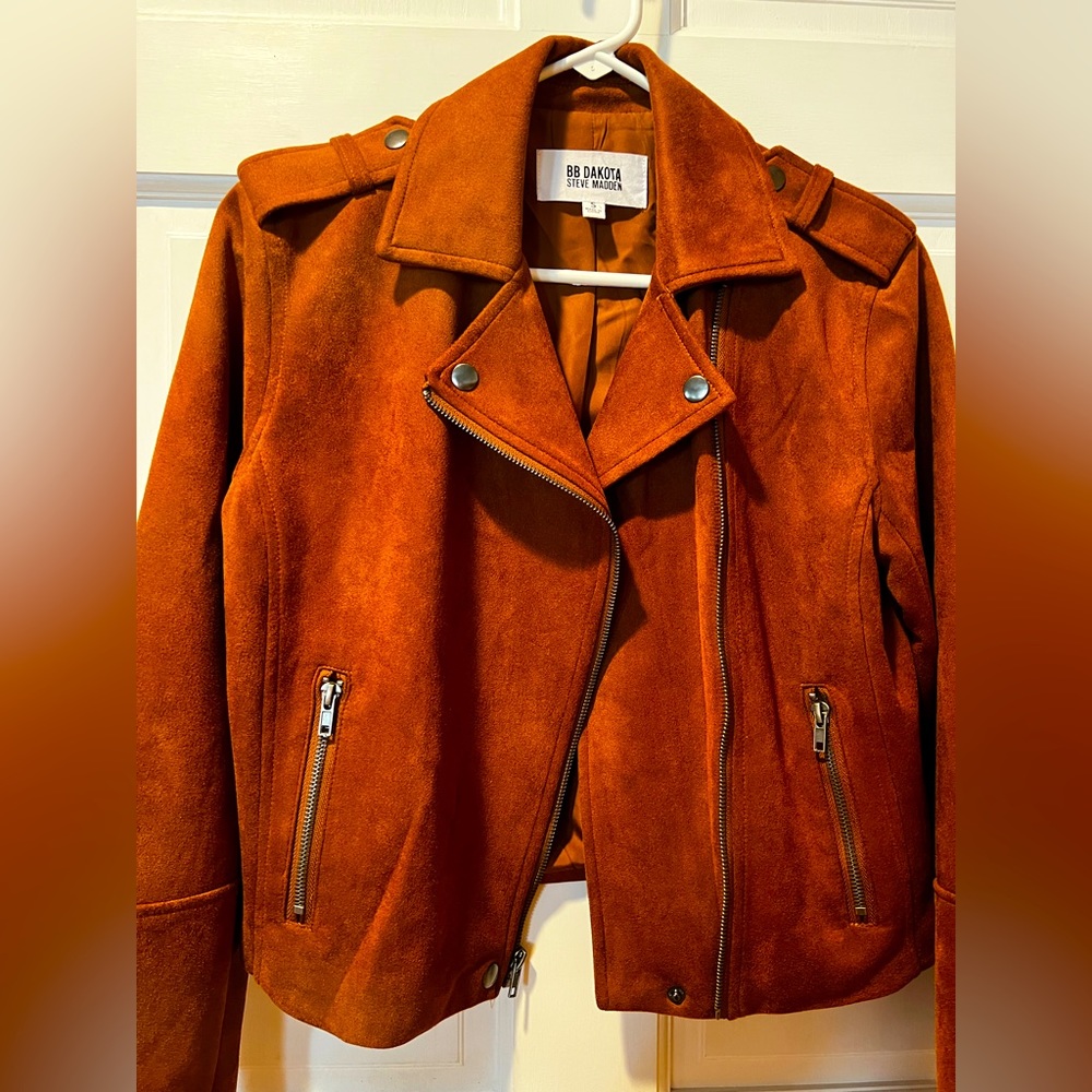 BB Dakota Faux Suede Moto Jacket